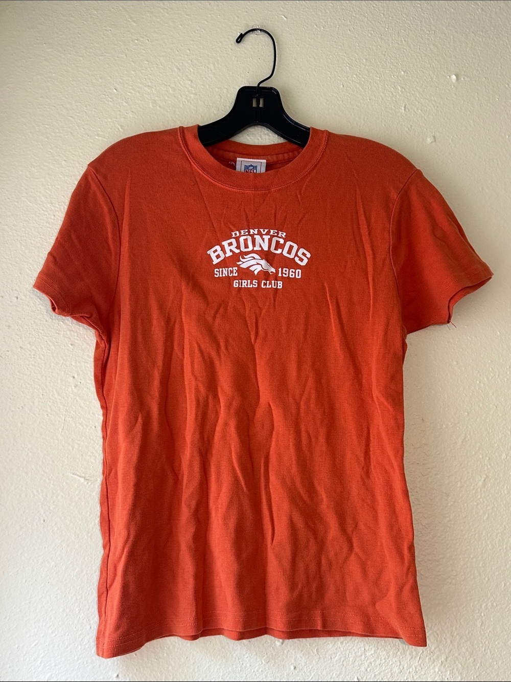 NFL Orange Denver Broncos Girls Club Logo Tee